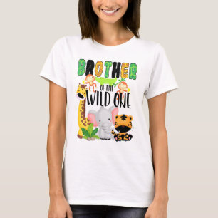 Brother Of The Wild One Zoo Birthday Safari Jungle T-Shirt