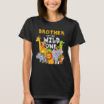 Brother of the Wild One Zoo Birthday Safari Jungle T-Shirt<br><div class="desc">Brother of the Wild One Zoo Birthday Safari Jungle Animal</div>