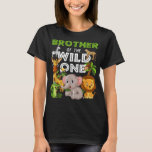 Brother of the Wild One Zoo Birthday Safari Jungle T-Shirt<br><div class="desc">Brother of the Wild One Zoo Birthday Safari Jungle Animal</div>