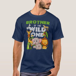 Brother of the Wild One Zoo Birthday Safari T-Shirt