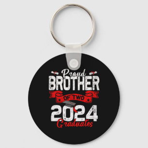 Brother Of Two Cl 2024 Graduates Twins Graduation Keychain