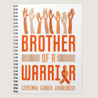 Brother Of Warrior Leukemia Awareness Ribbon Gift Notebook
