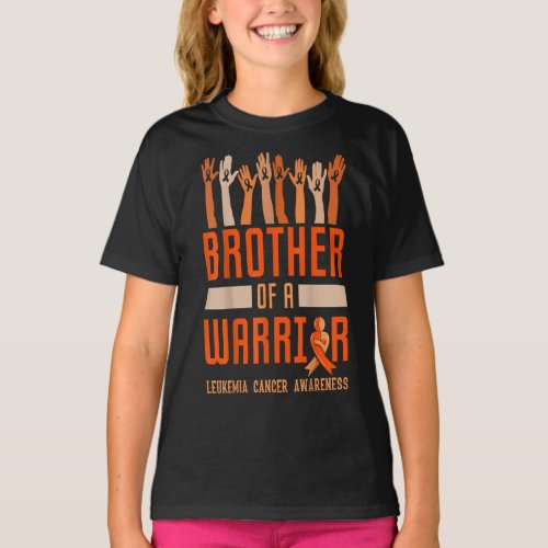 Brother Of Warrior Leukemia Awareness Ribbon Gift T_Shirt