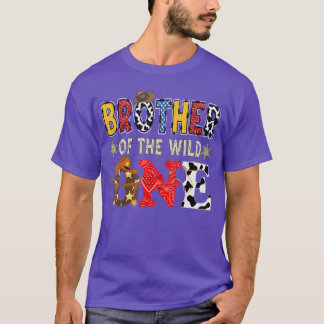 Brother ofhe Wild One 1St Birthday Boy Western Cow T-Shirt