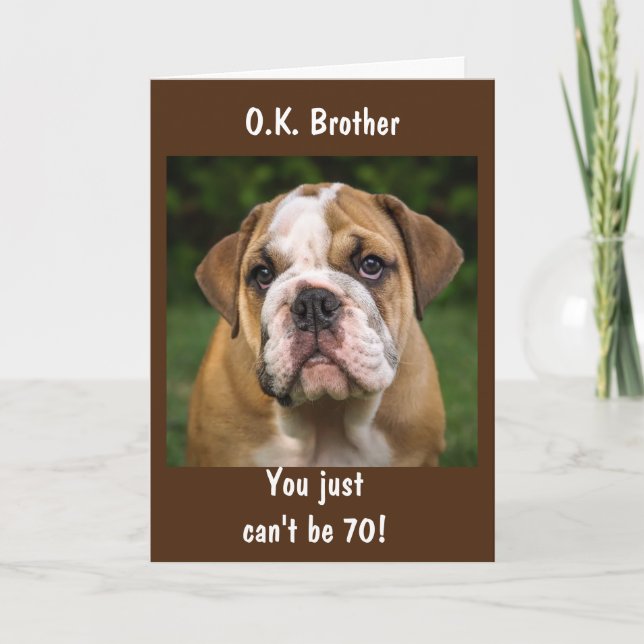 **BROTHER** ON YOUR *70th* BIRTHDAY Card (Front)