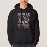 Brother Onederful 1st Birthday Girl Winter Onderla Hoodie<br><div class="desc">Brother Onederful 1st Birthday Girl Winter Onderland Theme</div>