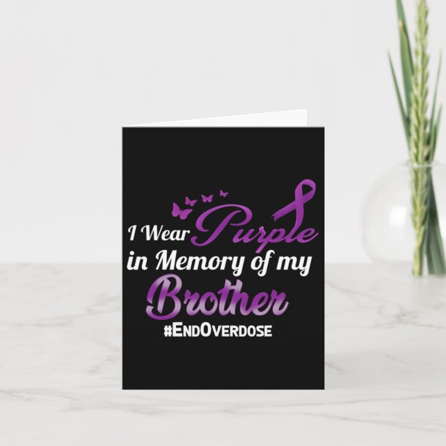 Brother Overdose Awareness Memory  Card (Front)