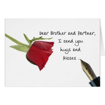 Brother & Partner Happy Valentine's Day Roses by therosegarden at Zazzle