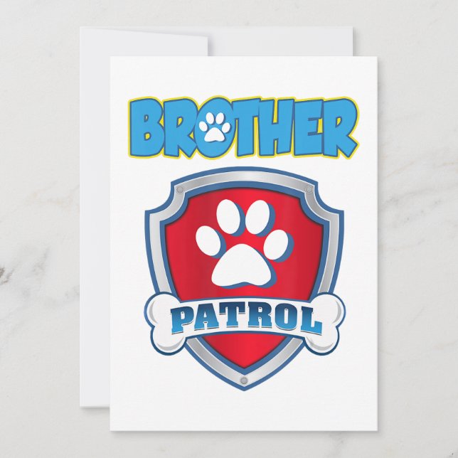 Brother Patrol Shirt - Dog Mom Dad Funny Gift Announcement (Front)
