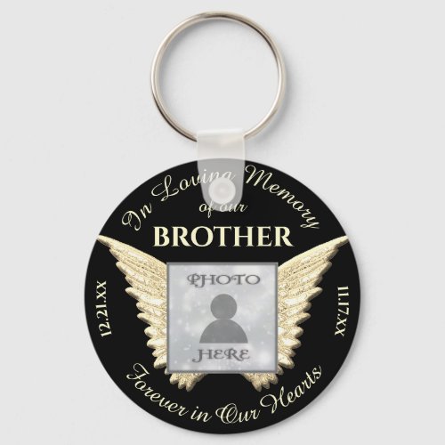 Brother Photo Memorial Keychain