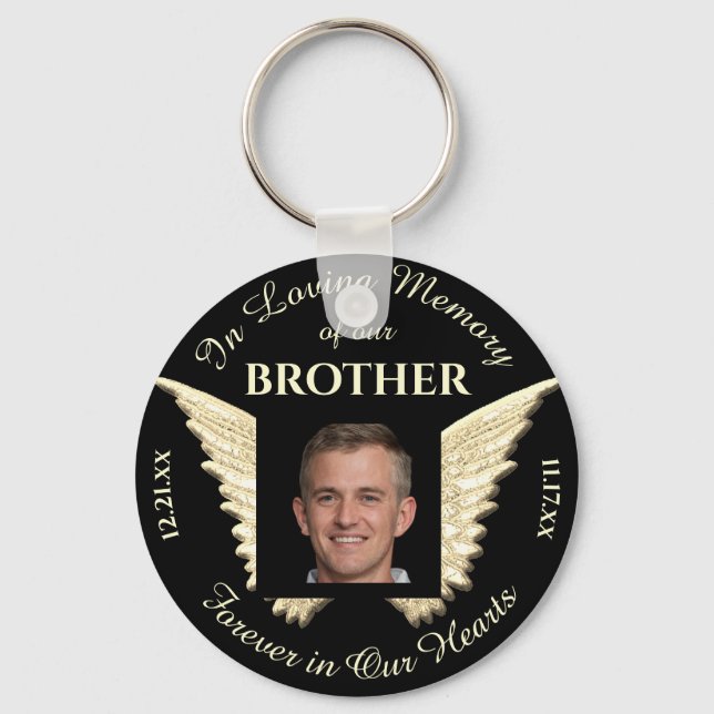 Brother Photo Memorial Keychain (Front)