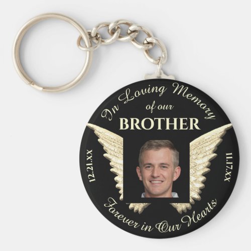Brother Photo Memorial Keychain