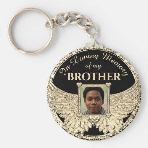 Brother Photo Memorial Keychain