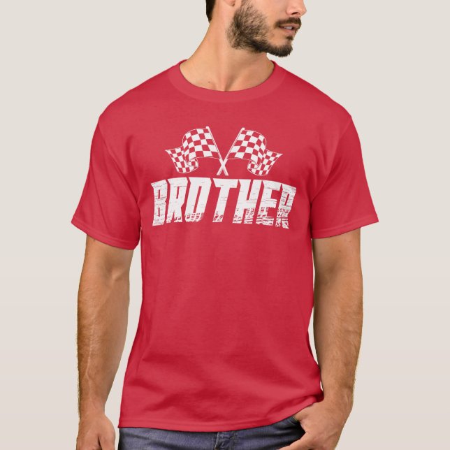 Brother Pit Crew Family Racing Birthday Race T-Shirt (Front)
