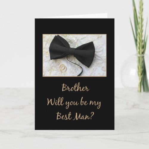 Brother  Please be best man _ invitation