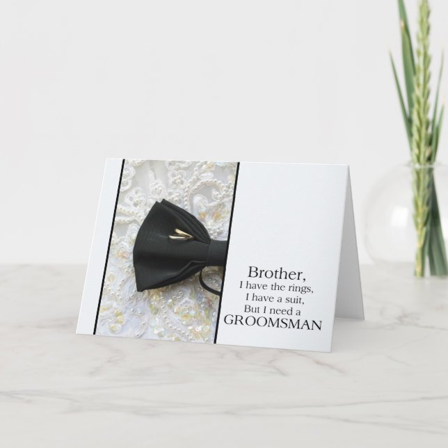 Brother   Please be my Groomsman - invitation (Front)