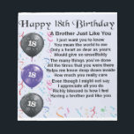 Brother Poem 18th Birthday Notepad<br><div class="desc">A great gift for a brother on his 18th birthday</div>