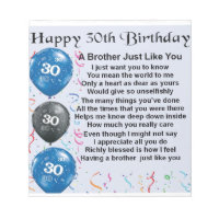 Brother Poem 30th Birthday