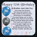 Brother Poem 30th Birthday Square Sticker<br><div class="desc">A great gift for a brother on his 30th birthday</div>