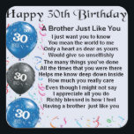 Brother Poem 30th Birthday Square Sticker<br><div class="desc">A great gift for a brother on his 30th birthday</div>