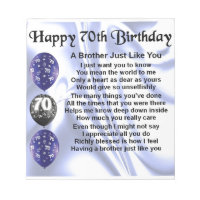 Brother Poem 70th Birthday