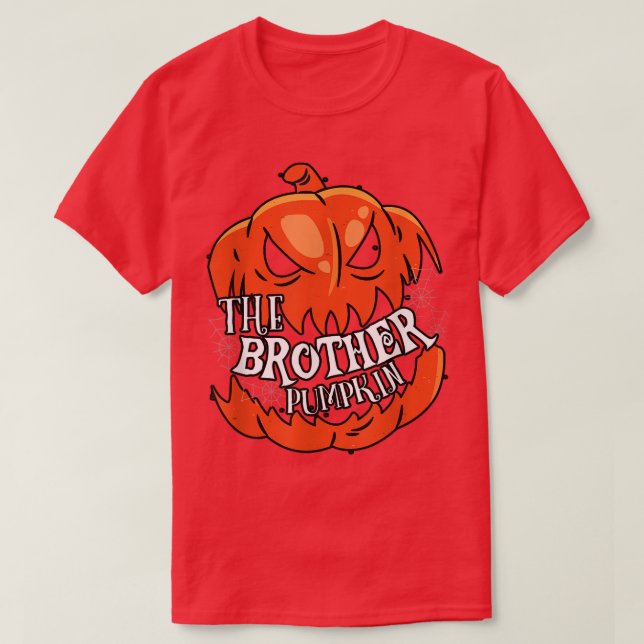 Brother Pumpkin Matching Family Group Halloween Pa T-Shirt (Design Front)