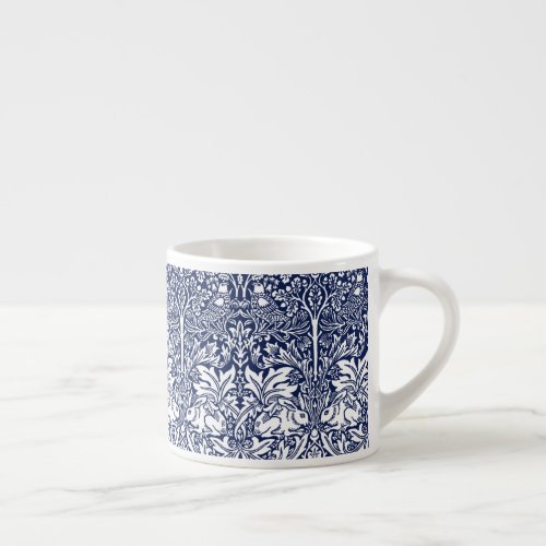 Brother Rabbit Navy Blue Pattern William Morris Espresso Cup