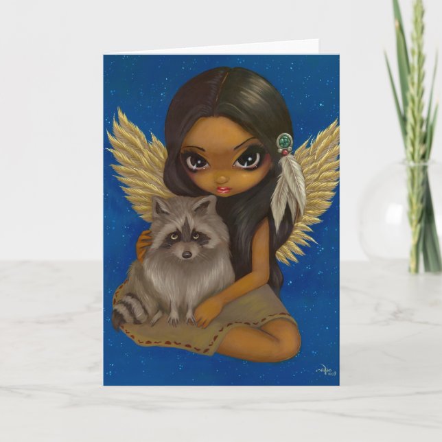 "Brother Raccoon" Greeting Card (Front)