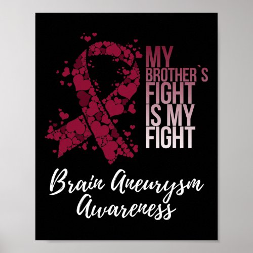 Brothers Fight Is My Fight Brain Aneurysm Awarene Poster