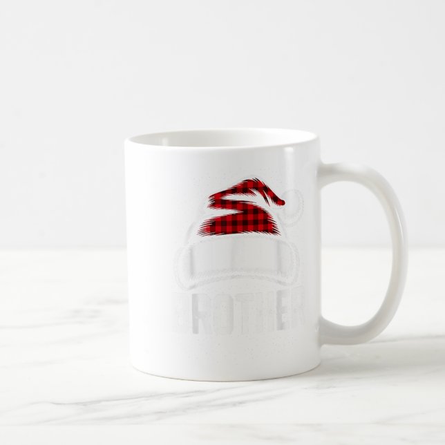 Brother Santa Red Plaid Christmas Family Matching  Coffee Mug (Right)