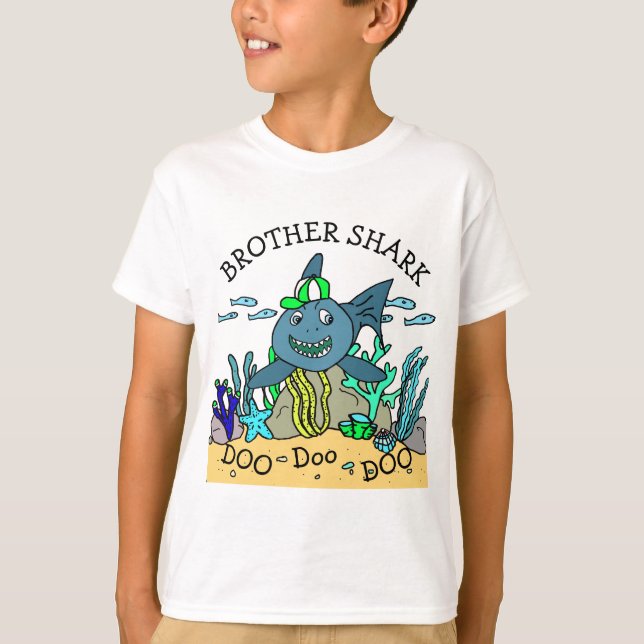 Brother Shark Doo Doo Boy's T-Shirt (Front)