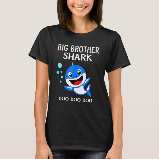 Brother Shark  Halloween Christmas Boys Men Family T-Shirt (Front)