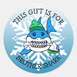 Brother Shark, This gift if for Gift Tag Christmas