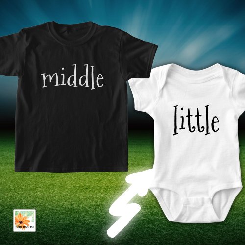 brother sister announcement sibling gift LITTLE  Baby Bodysuit