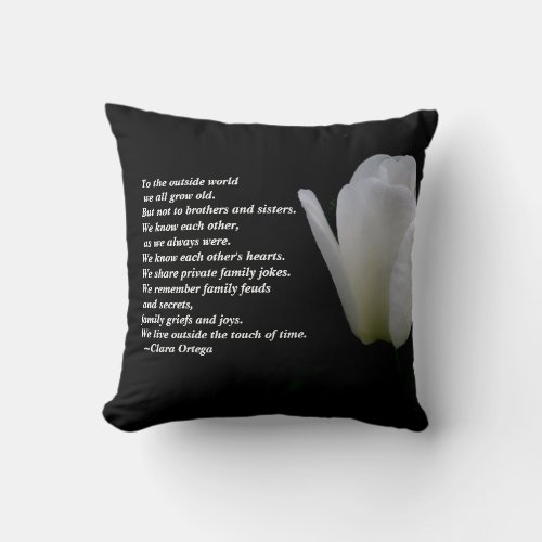 Brother  Sister birthday Throw Pillow