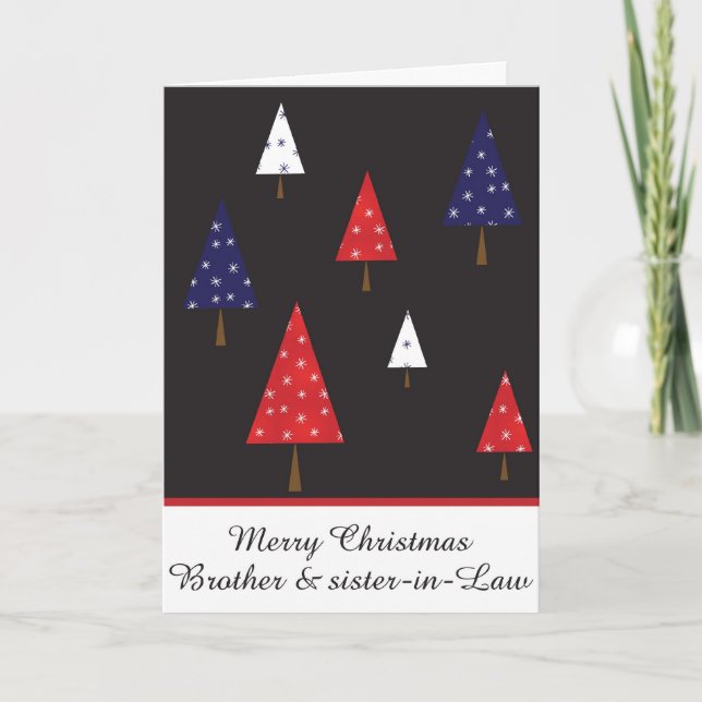 Brother & sister in law christmas greeting card (Front)