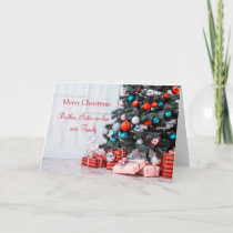 Brother, Sister-in-law Christmas Tree Baubles  Holiday Card