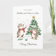 Brother & Sister in-Law Christmas Tree Hedgehog