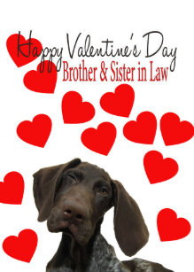 Brother & Sister in Law Glossy Grizzly Valentine Holiday Card