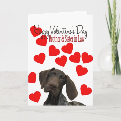 Brother  Sister in Law Glossy Grizzly Valentine Holiday Card
