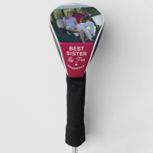 Brother Sister Photo Best Sister By Par Red Pink Golf Head Cover