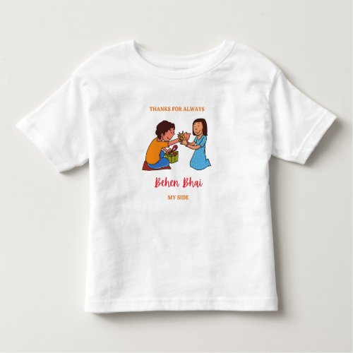 Brother Sister Raksha Rakhi Day Indian Festival Toddler T_shirt