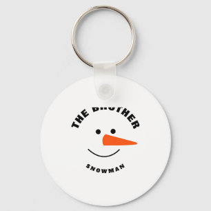 Brother Snowman Face Squad Matching Family Costume Keychain