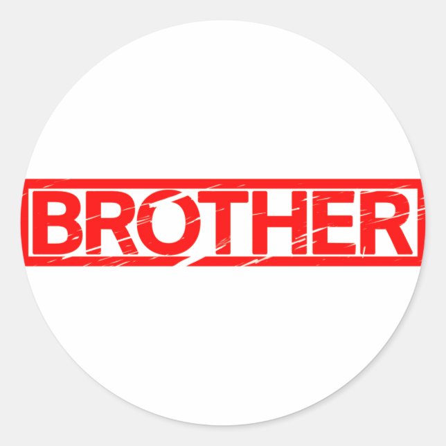 Brother Stamp Classic Round Sticker (Front)