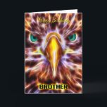 Brother Stylish Birthday Fractal Sea Eagle Card<br><div class="desc">Brother Stylish Birthday Fractal Sea Eagle</div>