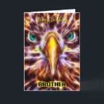 Brother Stylish Birthday Fractal Sea Eagle Card<br><div class="desc">Brother Stylish Birthday Fractal Sea Eagle</div>