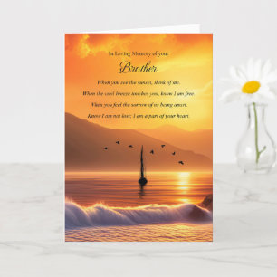 Brother Sympathy with Sailboat Ocean Sea and Water Card