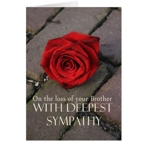 Brother Sympthy card with Roses