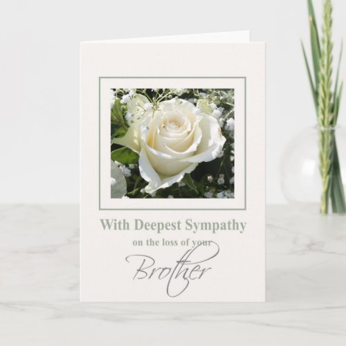 Brother Sympthy card with Roses