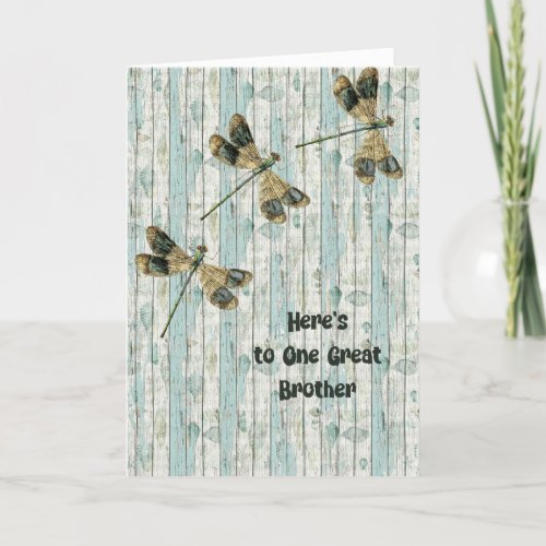Brother Thank You Card with Dragonflies